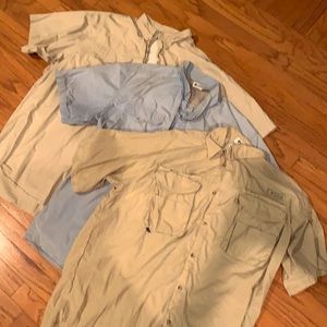 Three XL Columbia fishing shirts